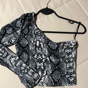 Snake print crop top